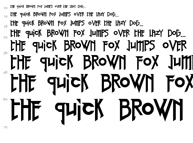 Red Right Hand font waterfall
